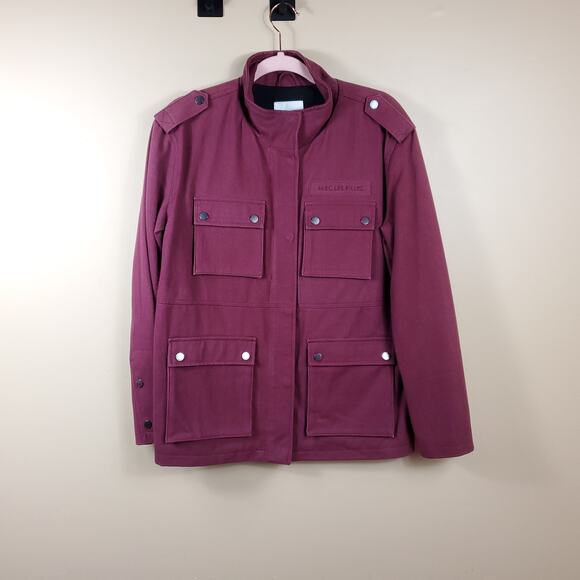 Avec Les Filles Utility Full Zip Jacket in Mauve Size S - Picture 1 of 10